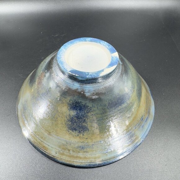 Vintage 1950s Japanese Pottery Hand Made Dish Bowl Red Splatter Glaze Signed - Picture 12 of 14